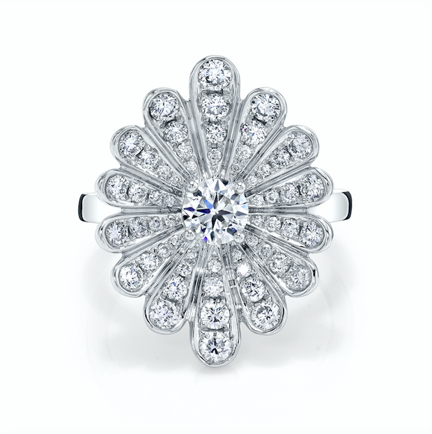 DIAMOND WATER LILY RING
