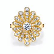 DIAMOND WATER LILY RING
