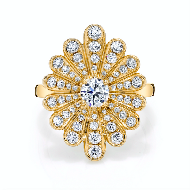 DIAMOND WATER LILY RING