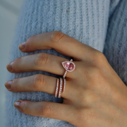 PEAR SHAPE PINK SAPPHIRE RING