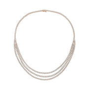 THREE CHAIN DIAMOND HEPBURN CHOKER