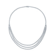 THREE CHAIN DIAMOND HEPBURN CHOKER