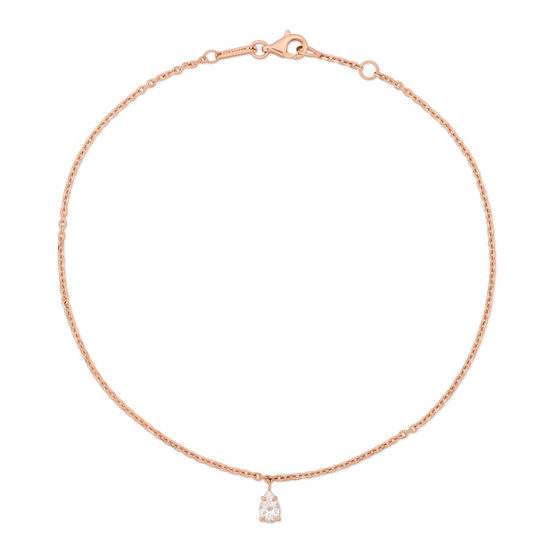 ANKLET WITH PEAR SHAPED DIAMOND