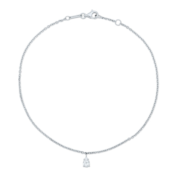 ANKLET WITH PEAR SHAPED DIAMOND