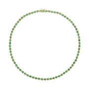 BEZELED PEAR SHAPED EMERALD CHOKER