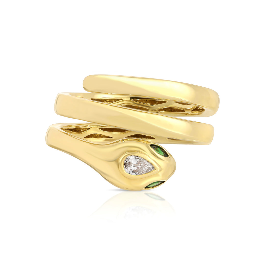 chieko+ knot ring ゴールド Zirconia Knot Ring - 925 Sterling Silver and Gold Plated
