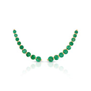 FLOATING EMERALD EARRING