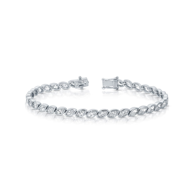 BEZELED MARQUISE DIAMOND BRACELET