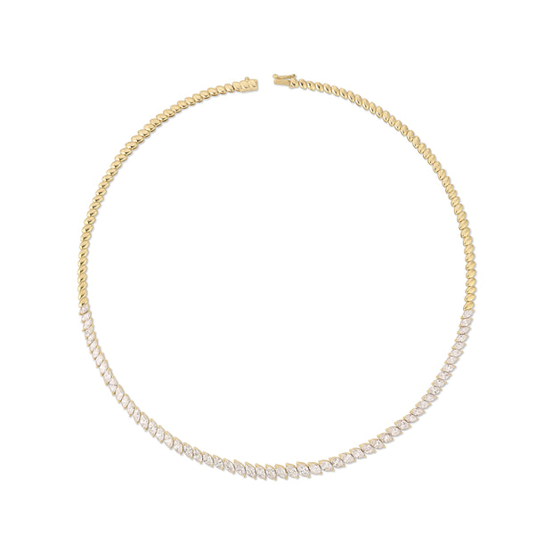 GRADUATED MARQUISE DIAMOND CHOKER