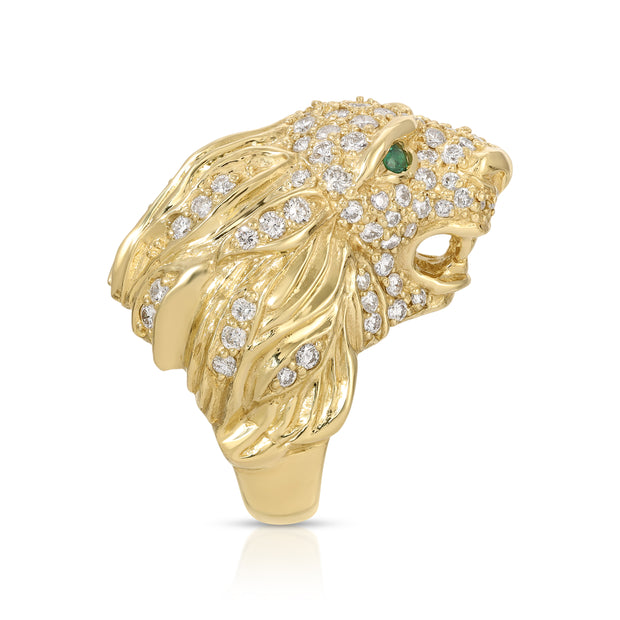 DIAMOND LION RING