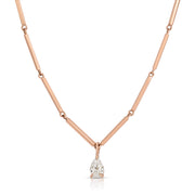 LOUISE NECKLACE WITH PEAR DIAMOND PENDANT