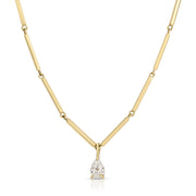 LOUISE NECKLACE WITH PEAR DIAMOND PENDANT