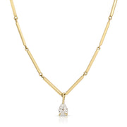 LOUISE NECKLACE WITH PEAR DIAMOND PENDANT