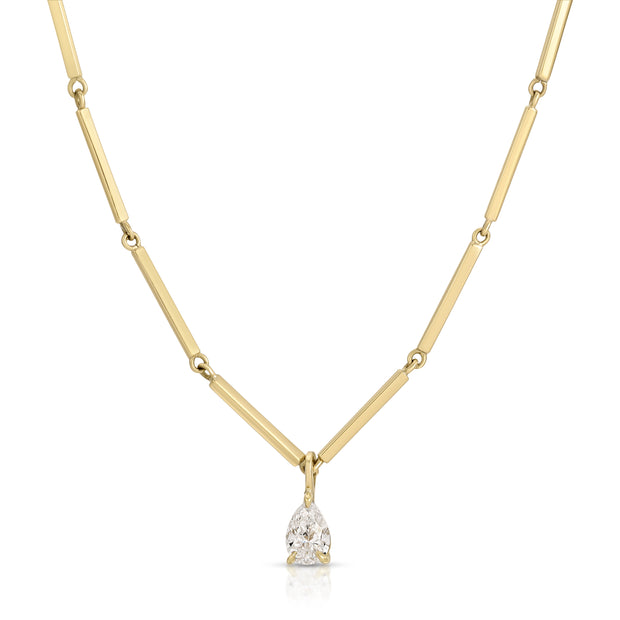 LOUISE NECKLACE WITH PEAR DIAMOND PENDANT