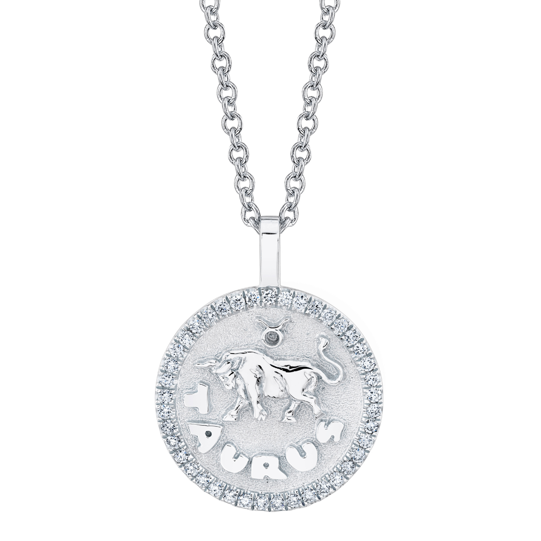 イ*ウ様 LUCY　TOO ネックレス TAURUS ZODIAC COIN PENDANT WITH DIAMOND FRAME – Anita Ko