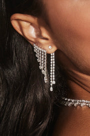DIAMOND RAIN DROP EARRINGS
