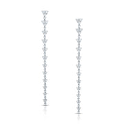 TRIANGLE ETERNITY DIAMOND DROP EARRINGS