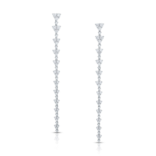 TRIANGLE ETERNITY DIAMOND DROP EARRINGS