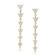 SHORT TRIANGLE ETERNITY DIAMOND DROP EARRINGS