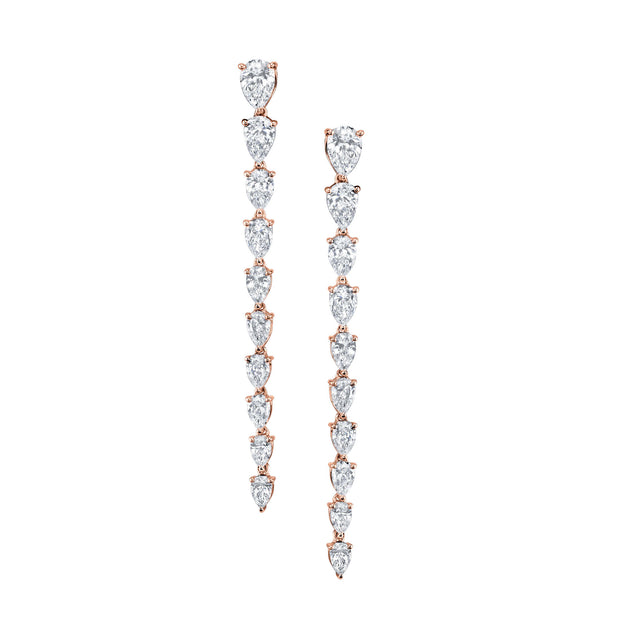 LARGE PEAR DIAMOND DROP EARRINGS