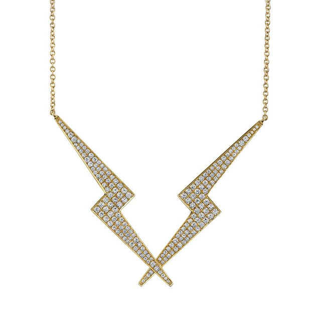 DIAMOND LIGHTNING BOLT NECKLACE – Anita Ko - Main Image