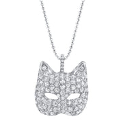 DIAMOND CAT MASK NECKLACE