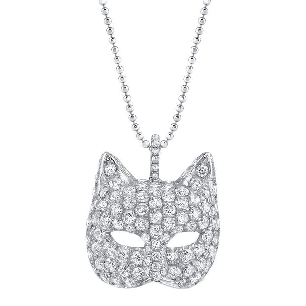 DIAMOND CAT MASK NECKLACE
