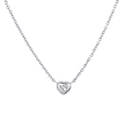 BEZELED HEART DIAMOND PENDANT .30