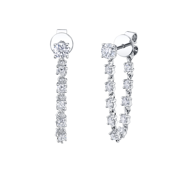 DIAMOND LOOP EARRINGS