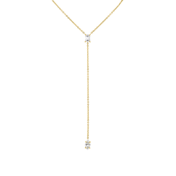 BAGUETTE AND MARQUISE DIAMOND LARIAT