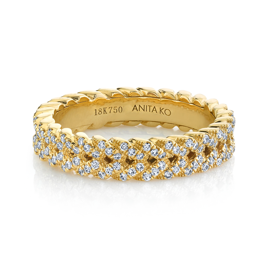 DIAMOND BRAIDED RING – Anita Ko