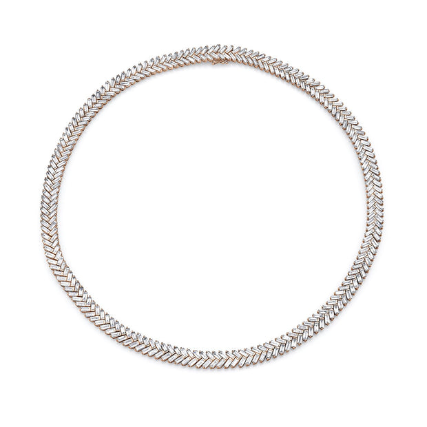 BAGUETTE DIAMOND ZIPPER CHOKER