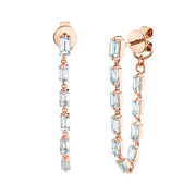 BAGUETTE DIAMOND LOOP EARRINGS