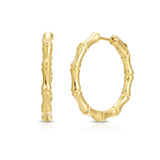 anita ko CLASSIC MEDIUM BAMBOO HOOPS