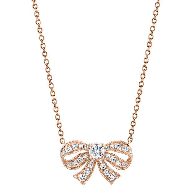 DIAMOND BOW NECKLACE