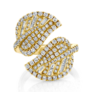 DIAMOND CLUSTER LEAF RING