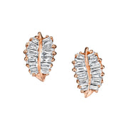 SMALL DIAMOND PALM LEAF STUDS