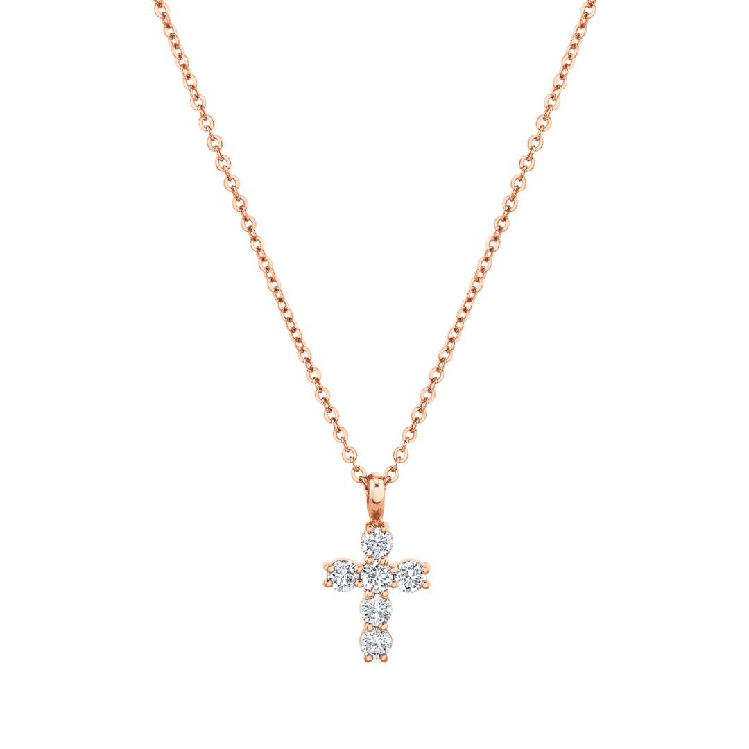 アクセサリー Glitter Diamond Cross Necklace 5mm 51cm DIAMOND CROSS NECKLACE – Anita Ko