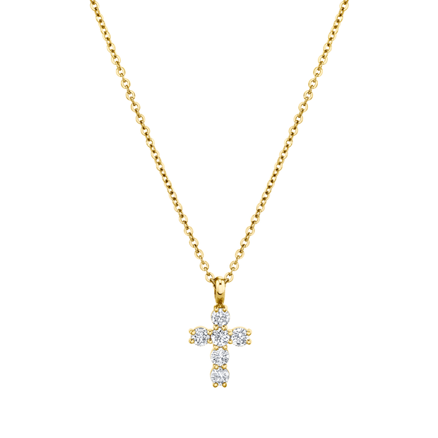 DIAMOND CROSS NECKLACE