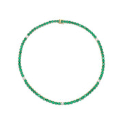 ROUND EMERALD AND DIAMONDS CHOKER