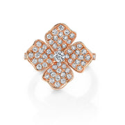 DIAMOND FLOWER PINKY RING