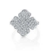 DIAMOND FLOWER PINKY RING