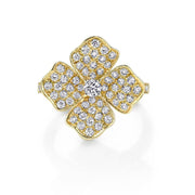 DIAMOND FLOWER PINKY RING