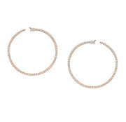PAVE DIAMOND BARDOT HOOPS
