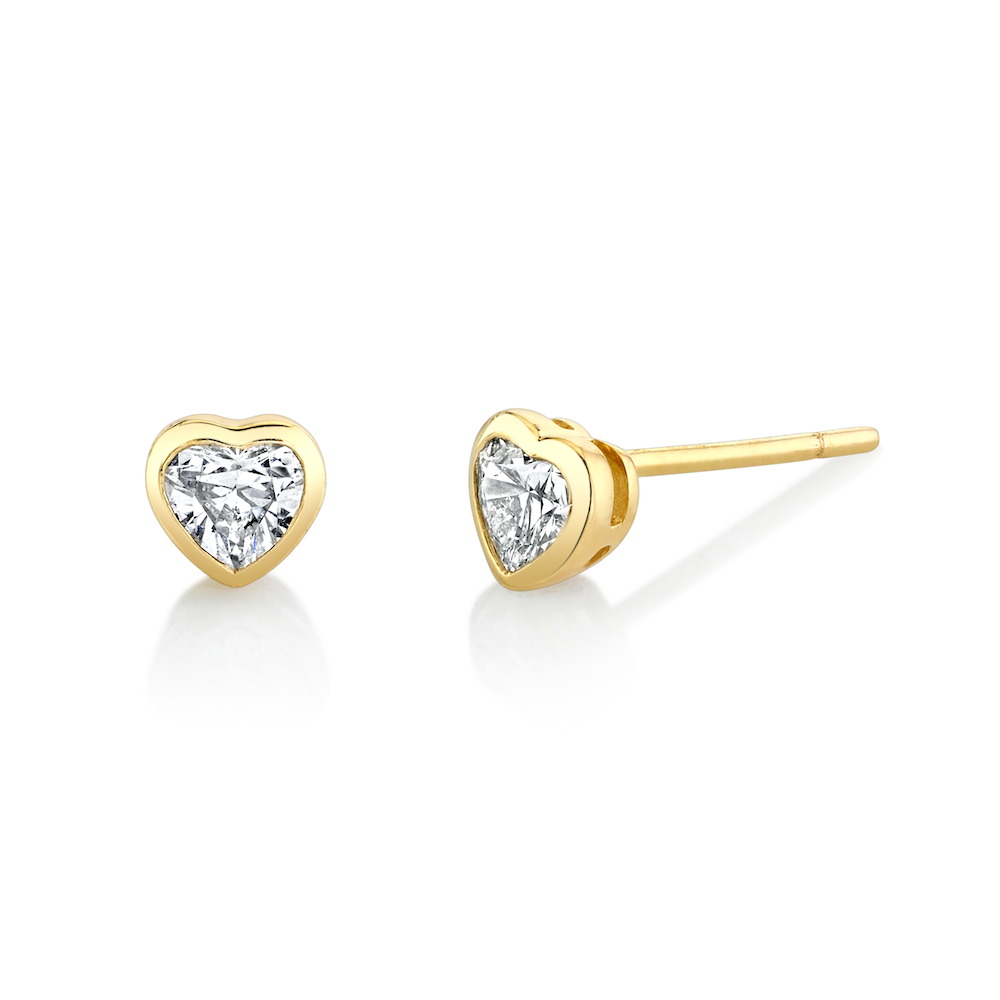 ピアス Heart Drop Stud Earrings #5109 KaitHuggieBlueSapphire_YG.jpg?