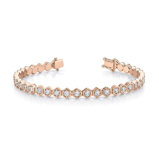 HONEYCOMB DIAMOND TENNIS BRACELET