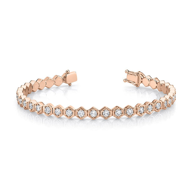 HONEYCOMB DIAMOND TENNIS BRACELET