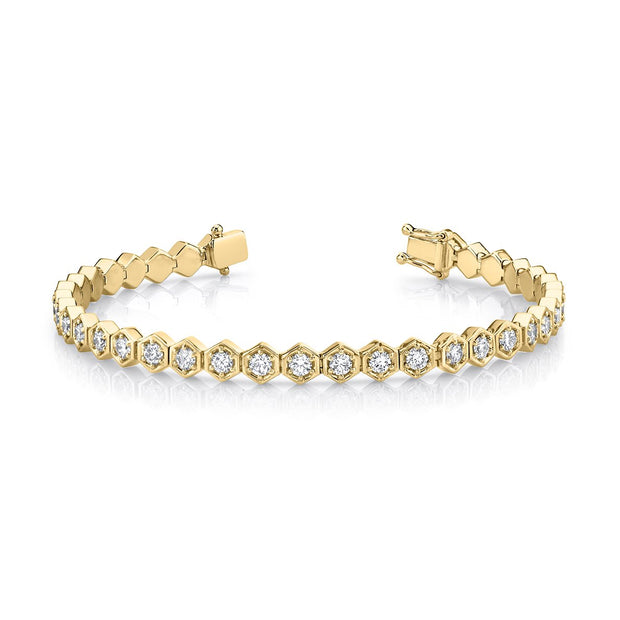 HONEYCOMB DIAMOND TENNIS BRACELET
