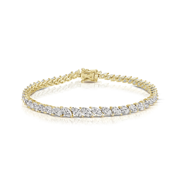 GRADUATED SIDEWAYS MARQUISE DIAMOND BRACELET