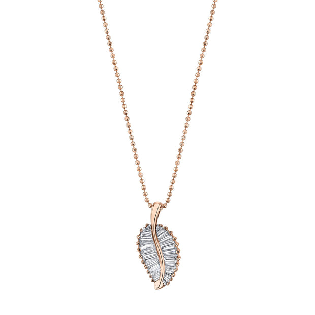 CLASSIC PALM LEAF DIAMOND NECKLACE